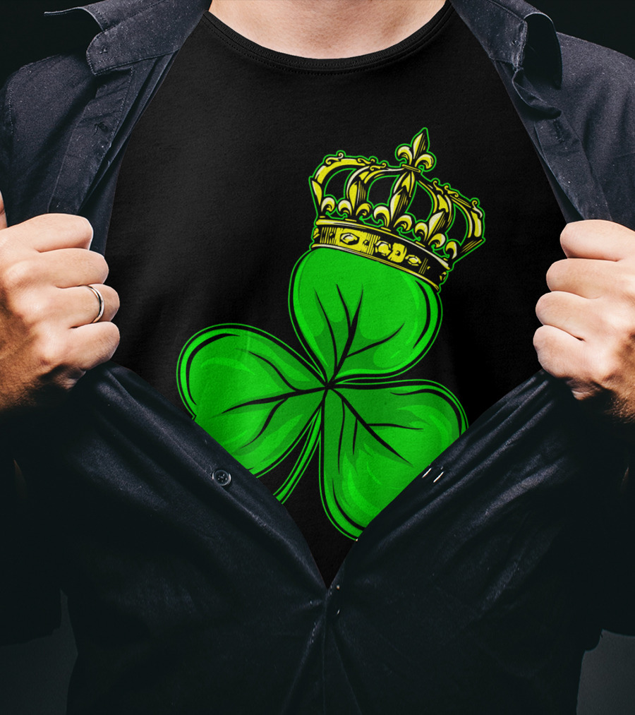 St Patricks Day Shamrock Irish Crown T-Shirt