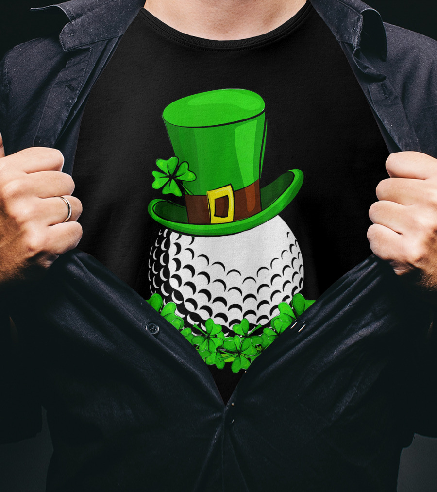 Leprechaun Hat Shamrock Golf St Patricks T-Shirt