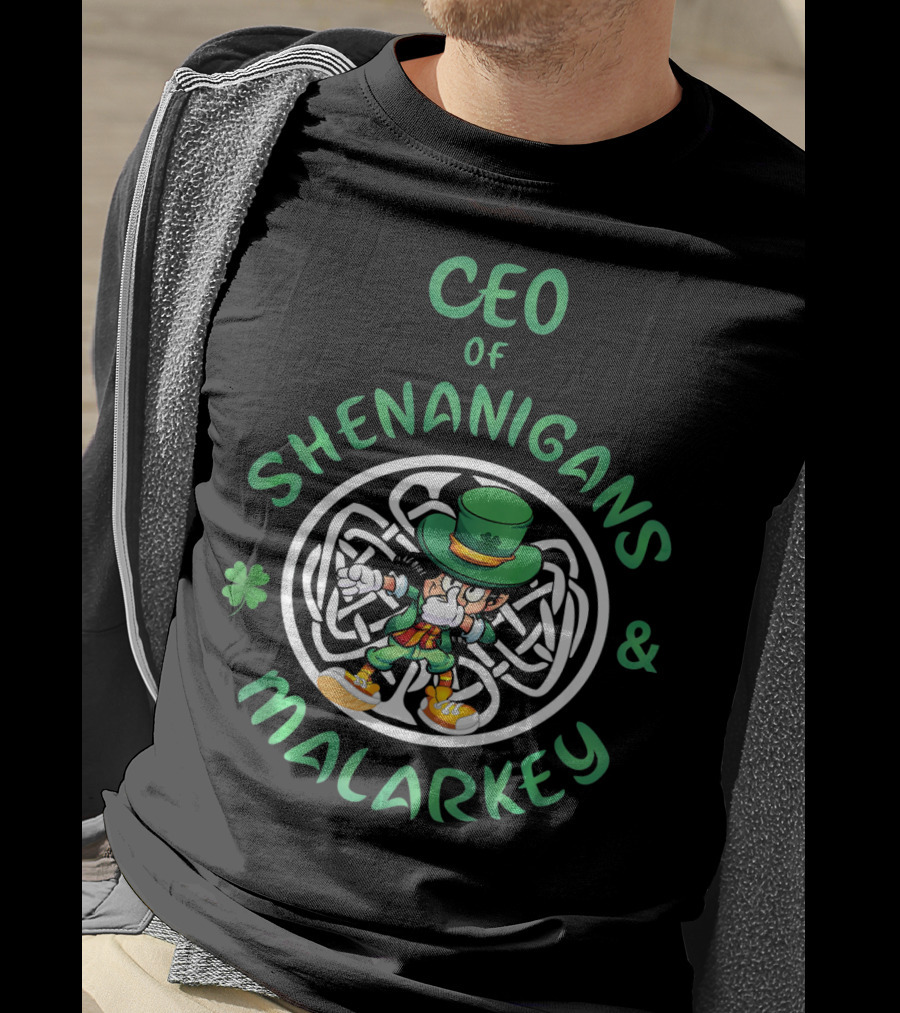 CEO Of Shenanigans And Malarkey Dabbing Leprechaun T-Shirt