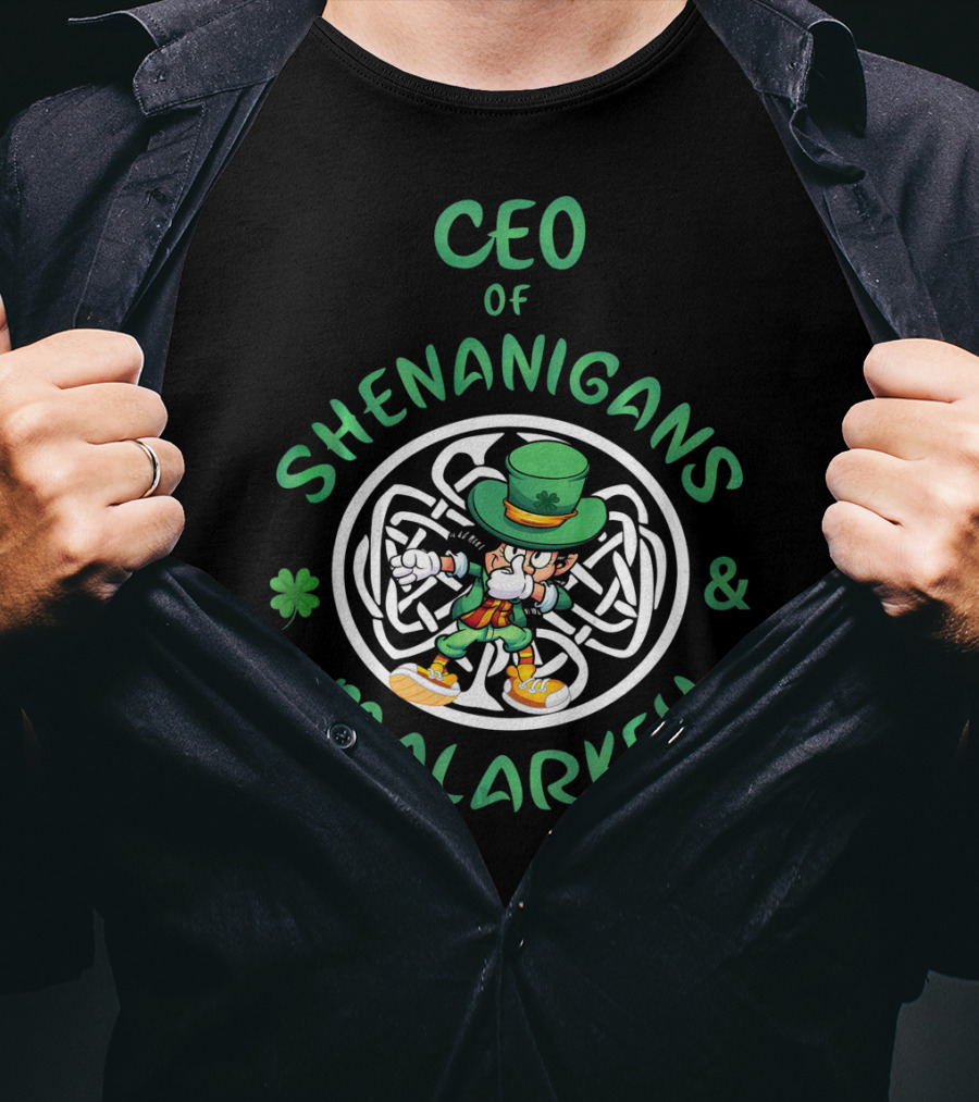 CEO Of Shenanigans And Malarkey Dabbing Leprechaun T-Shirt