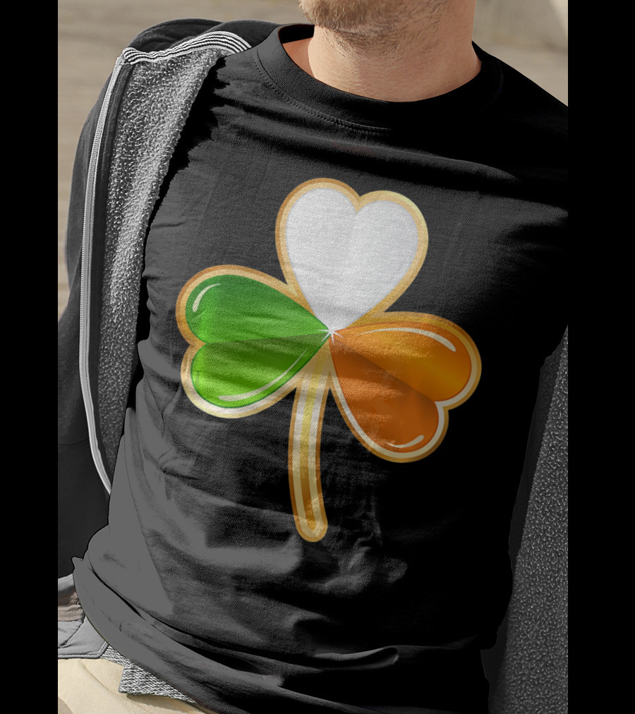 Shamrock Irish Flag Colors Green Tie St Pat T-Shirt