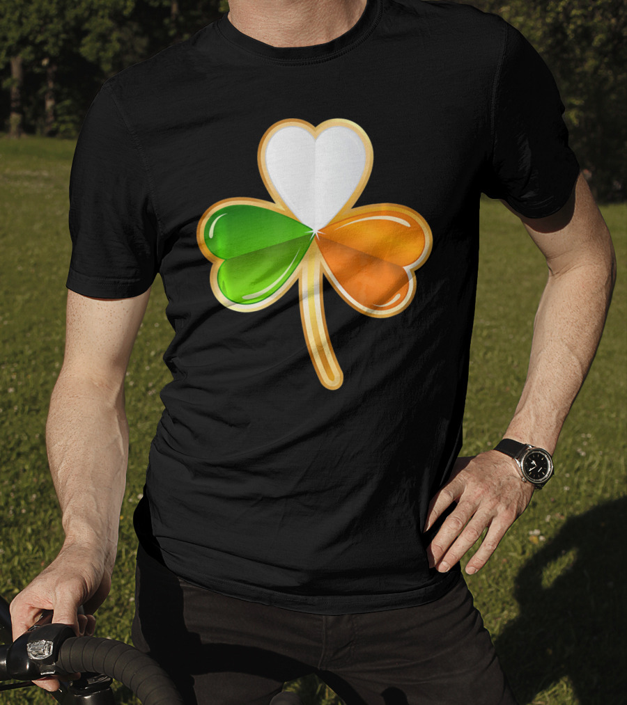 Shamrock Irish Flag Colors Green Tie St Pat T-Shirt