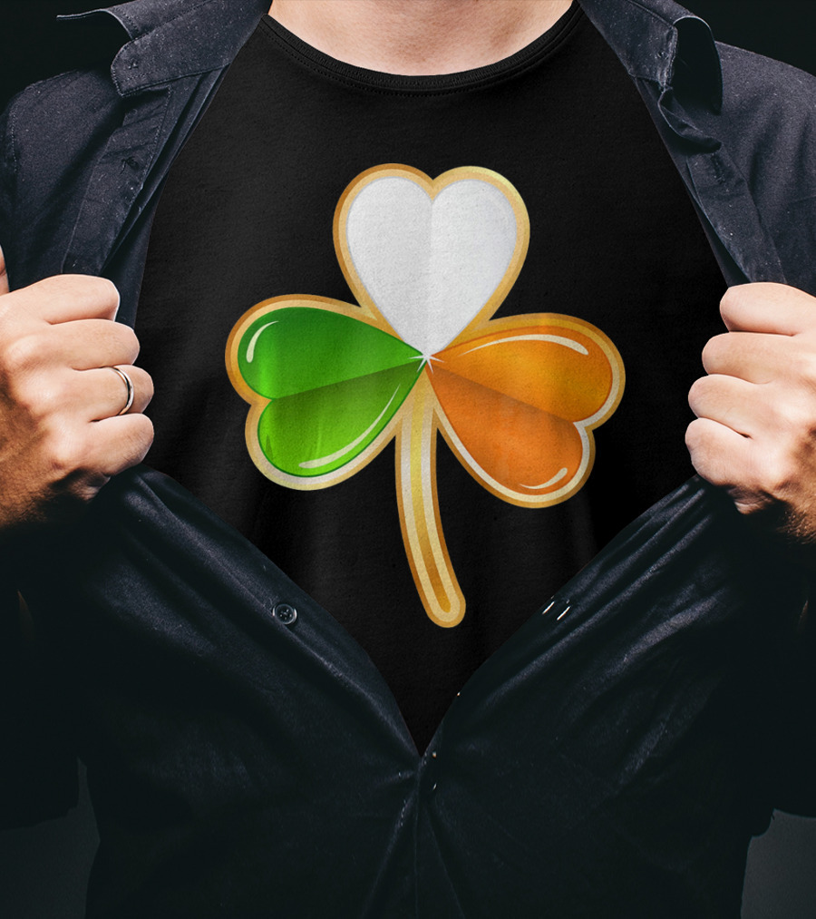 Shamrock Irish Flag Colors Green Tie St Pat T-Shirt