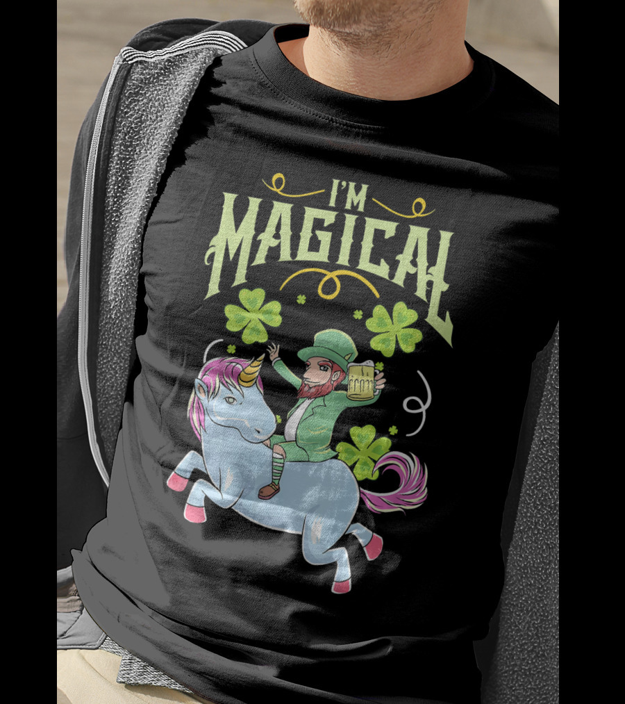 I'm Magical Leprechaun Riding Unicorn T-Shirt