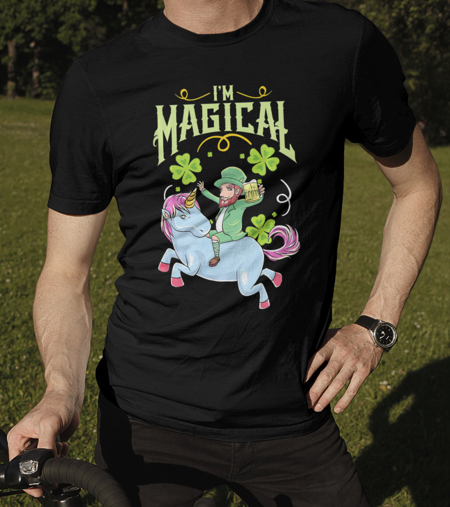 I'm Magical Leprechaun Riding Unicorn T-Shirt