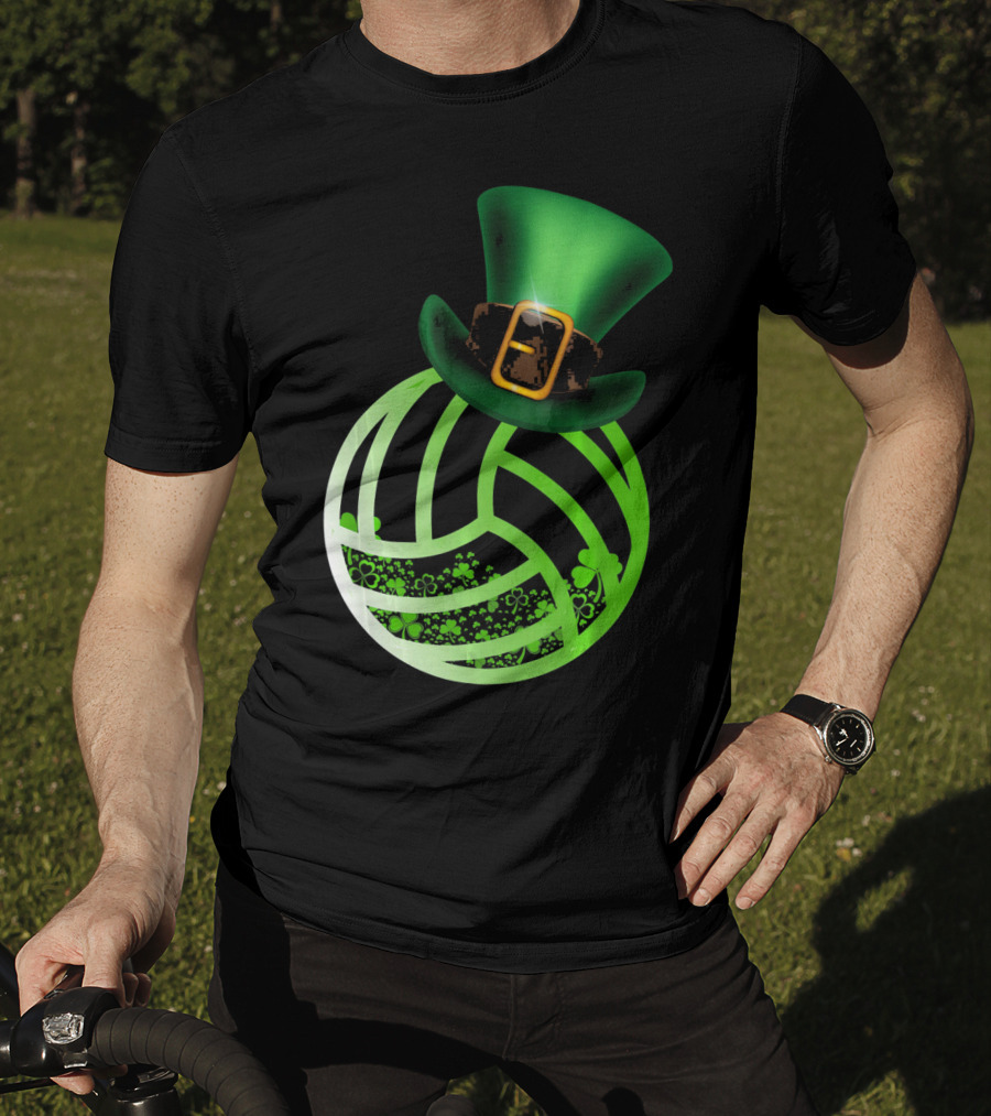 Shamrock Volleyball Leprechaun St Patrick's Green Hat T-Shirt