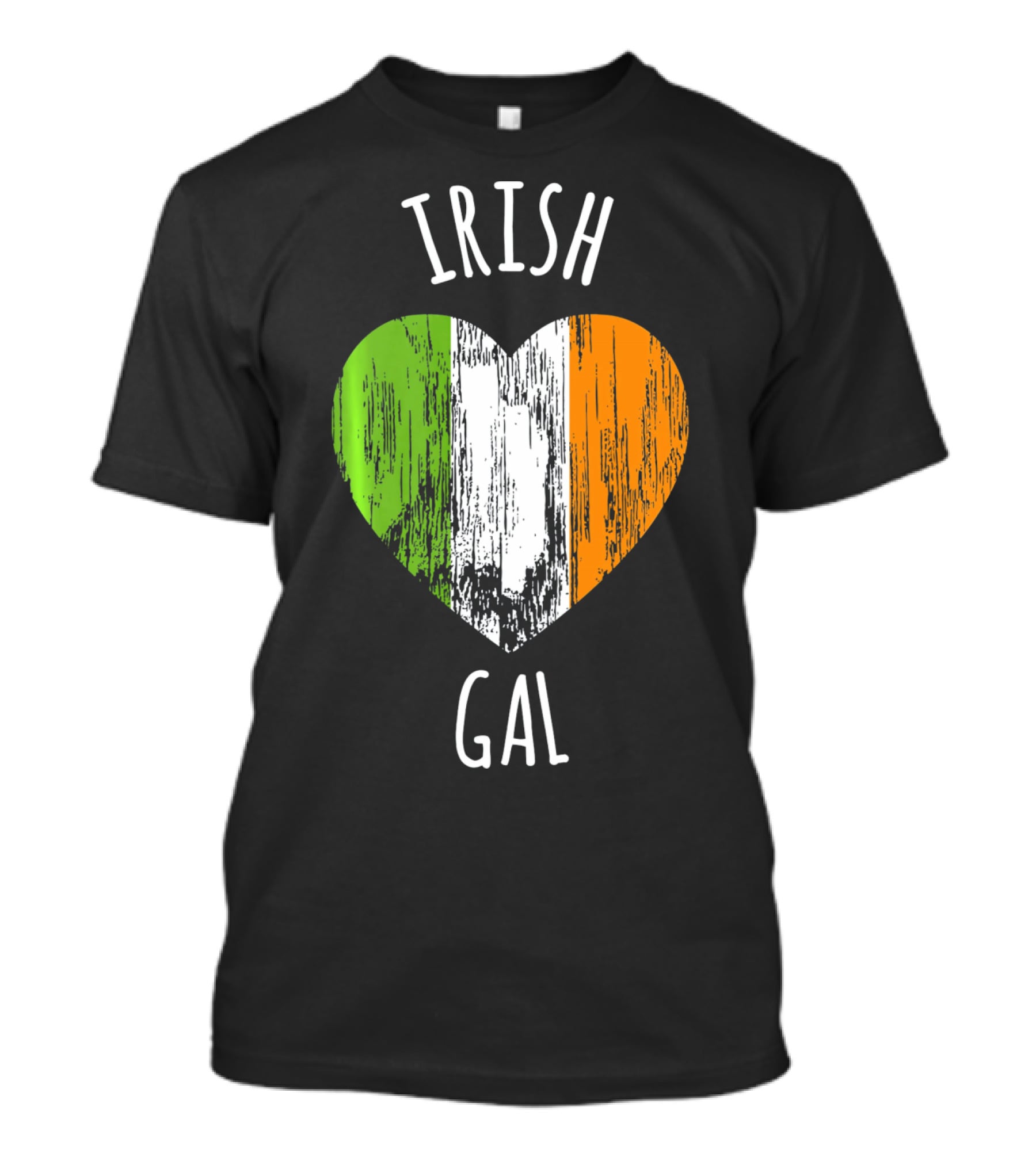 Irish Gal Heart With Irish Flag St. Patricks Day T-Shirt