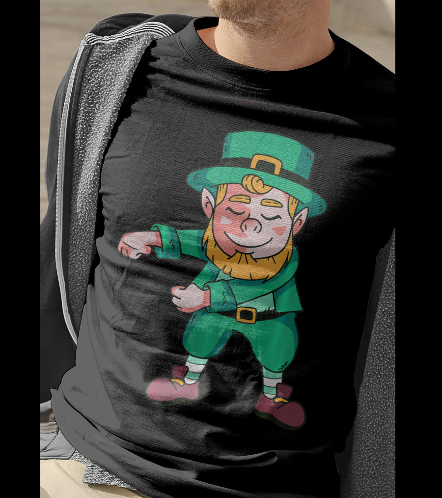 Flossing Leprechaun St. Patrick's Day Celebration Dance T-Shirt