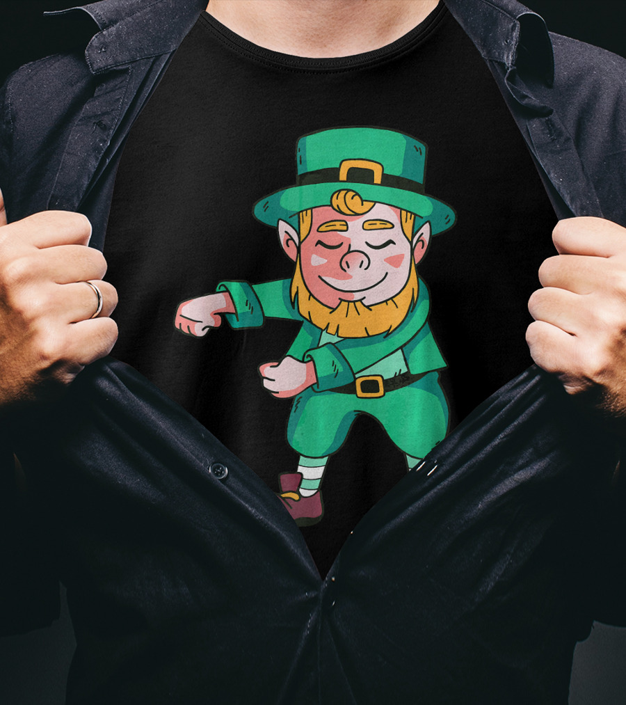 Flossing Leprechaun St. Patrick's Day Celebration Dance T-Shirt