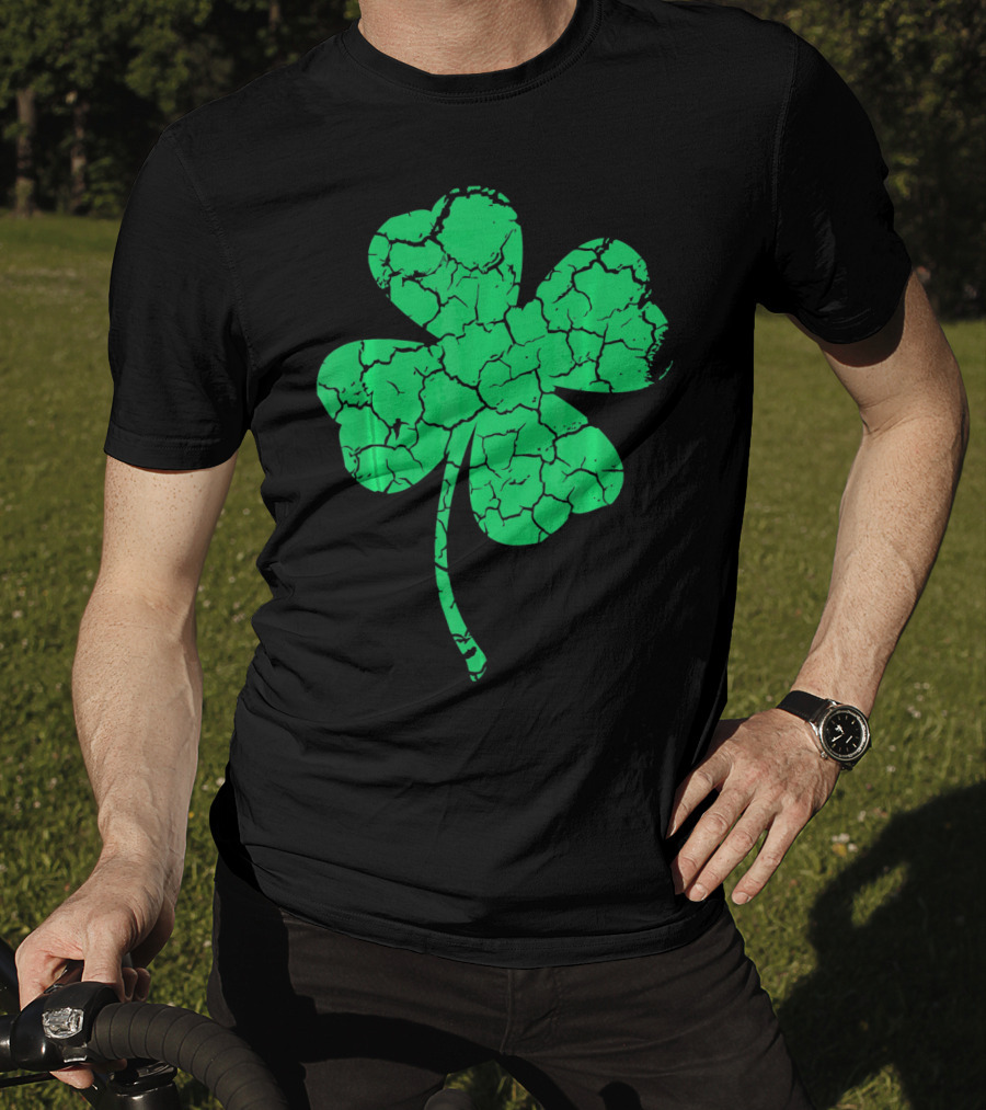 Distressed Four Leaf Clover Lucky T-Shirt