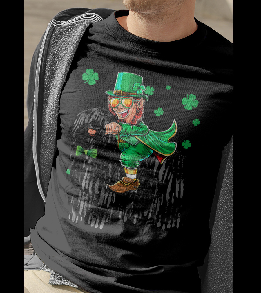 Leprechaun Puli Shamrock St. Patricks Celebration With Bowtie And Hat T-Shirt