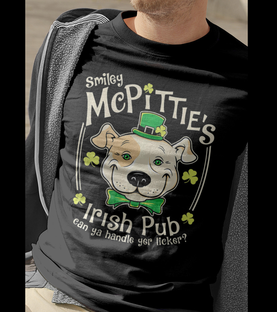 Smiley McPittie's Irish Pub Can Ya Handle Yer Licker? T-Shirt