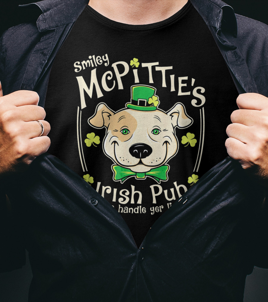 Smiley McPittie's Irish Pub Can Ya Handle Yer Licker? T-Shirt