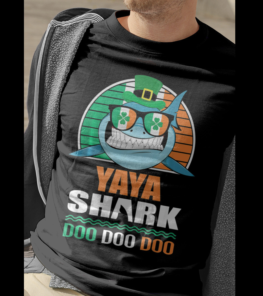 Yaya Shark St. Patrick Day Doo Doo Doo T-Shirt
