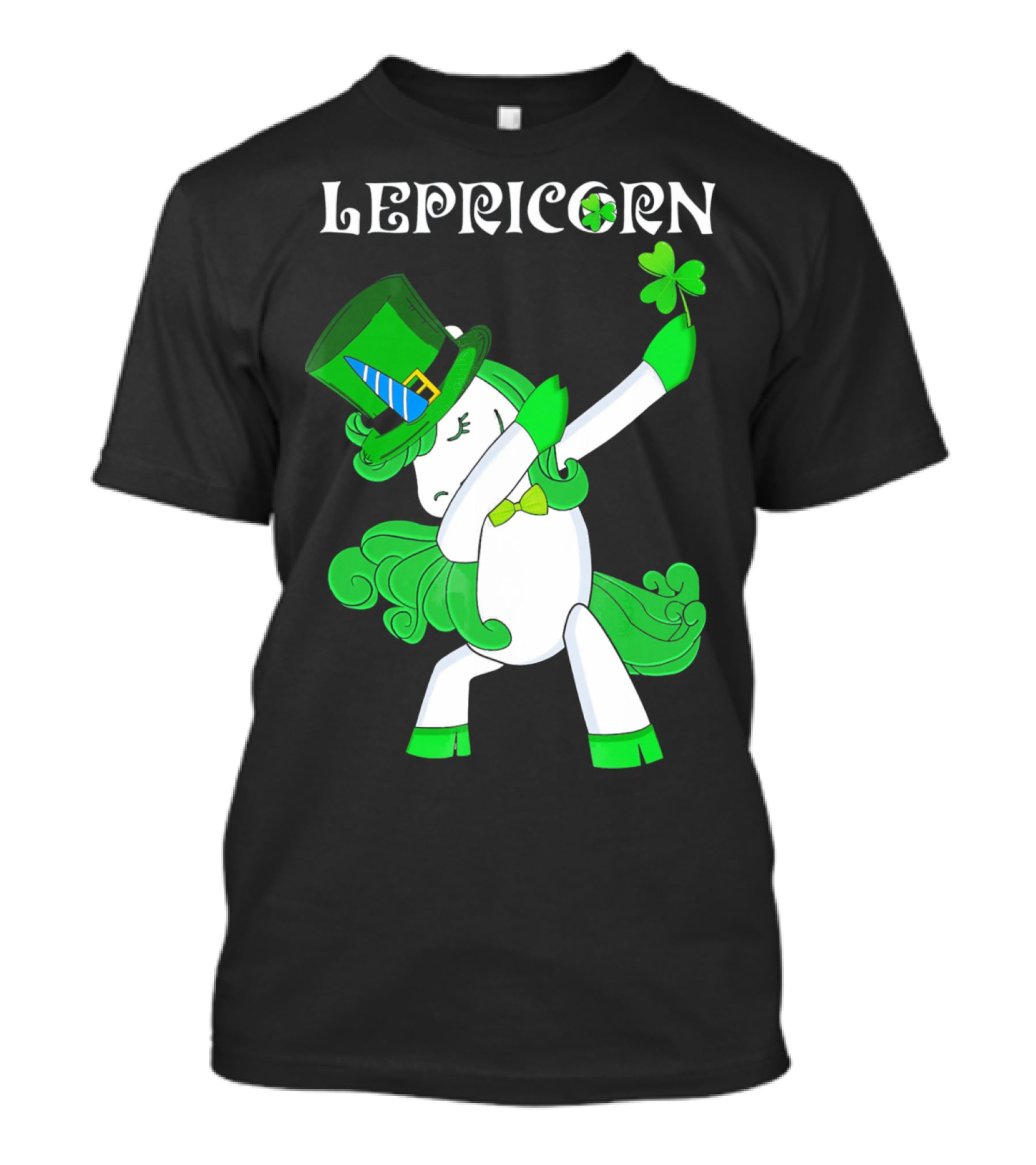 Lepricorn Funny Dabbing Cute Irish Unicorn With Shamrock T-Shirt