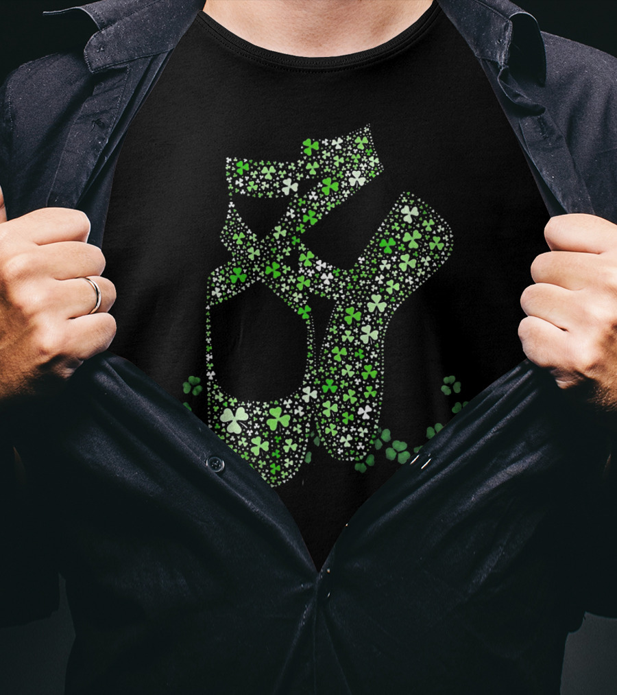 Irish Shamrock Ballet Shoes Ireland Clover T-Shirt