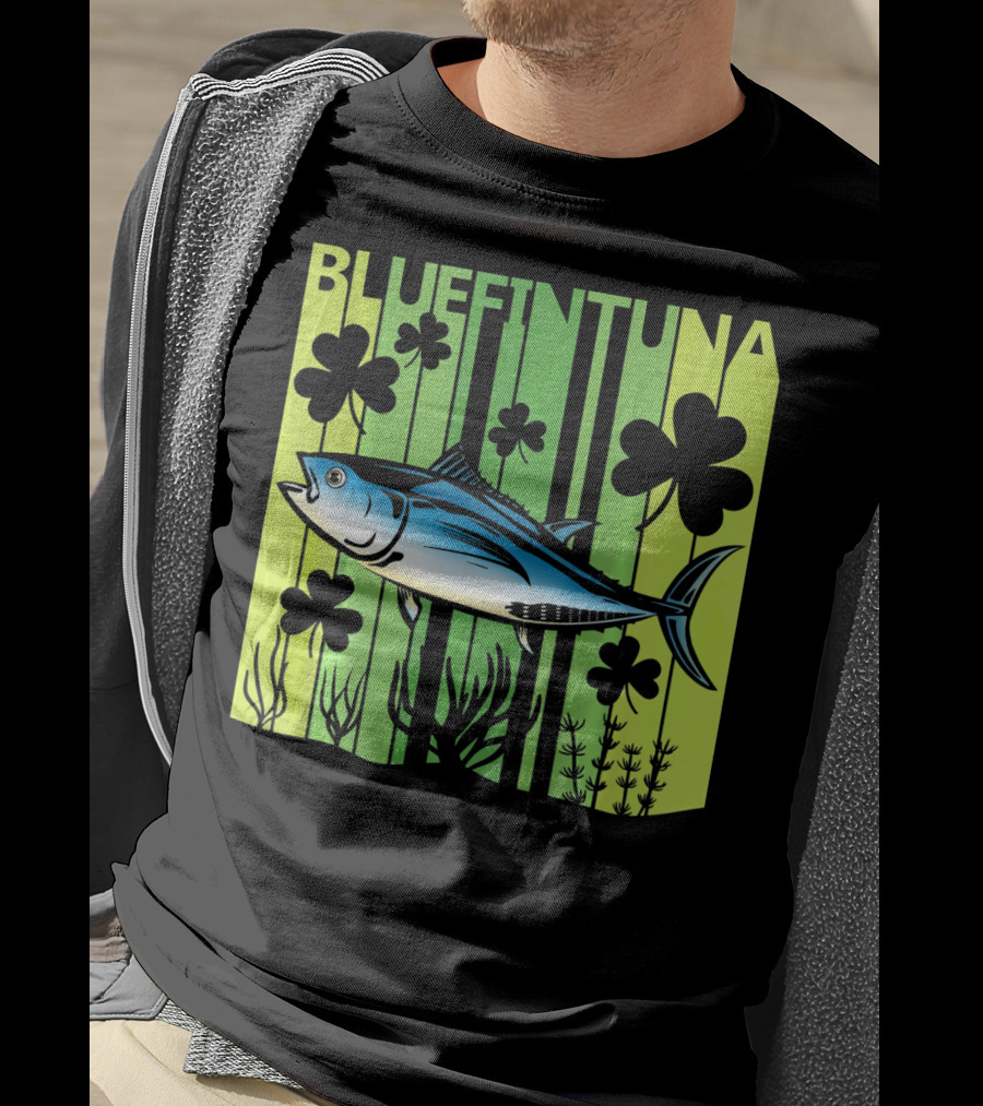 Bluefin Tuna Clover Luck T-Shirt