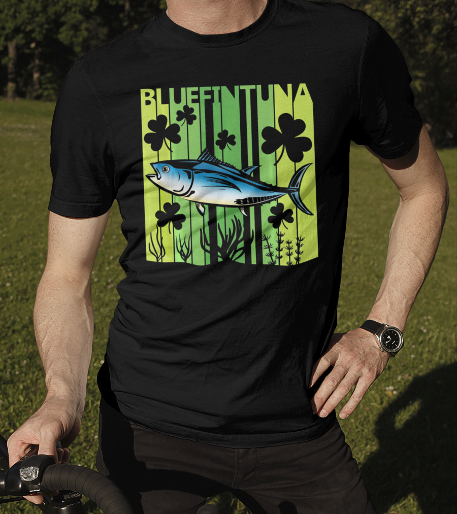 Bluefin Tuna Clover Luck T-Shirt