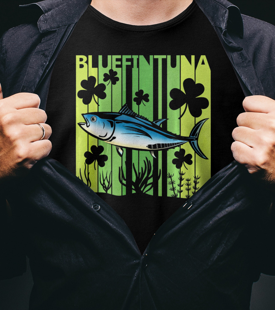 Bluefin Tuna Clover Luck T-Shirt