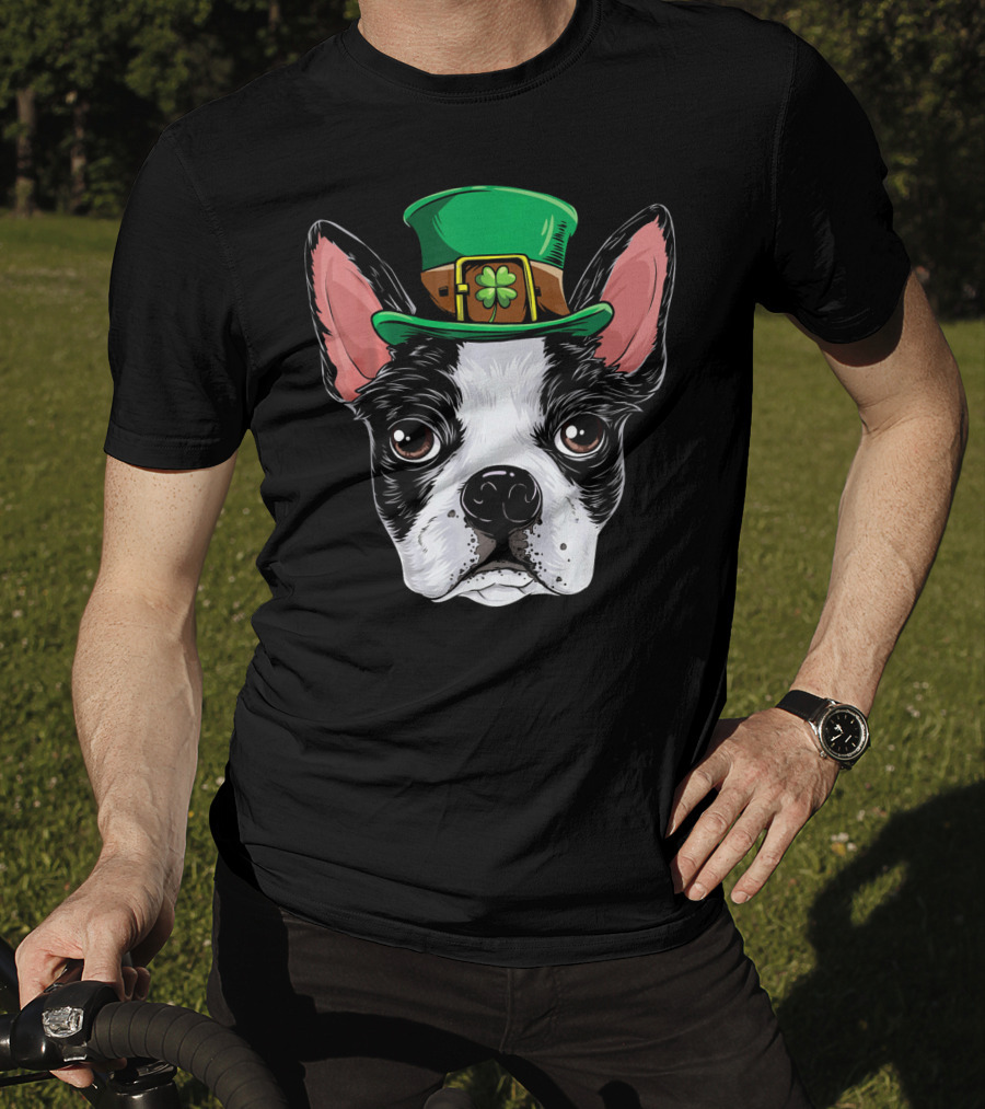 Boston Terrier Saint Patrick's Day Hat T-Shirt