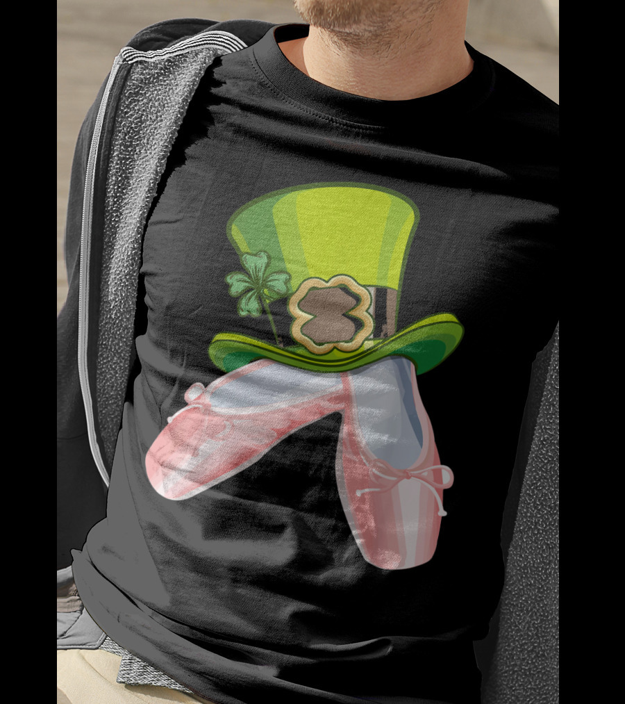 Leprechaun Ballet Shoes And Green Hat T-Shirt