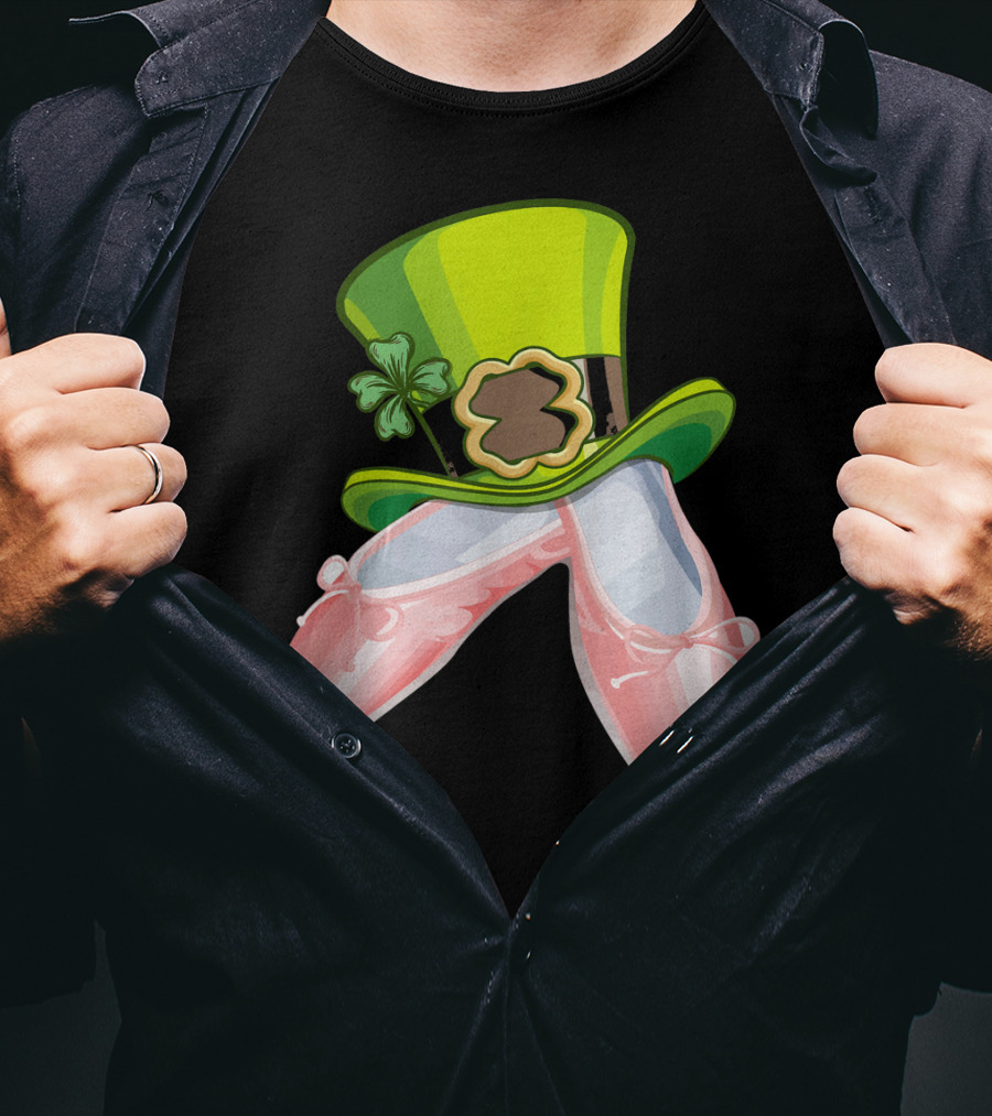 Leprechaun Ballet Shoes And Green Hat T-Shirt