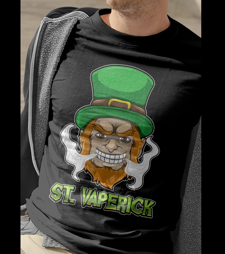 St. Vaperick Green Vaping Leprechaun T-Shirt