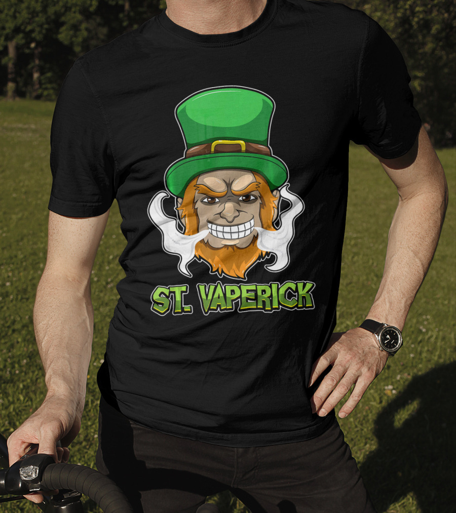 St. Vaperick Green Vaping Leprechaun T-Shirt