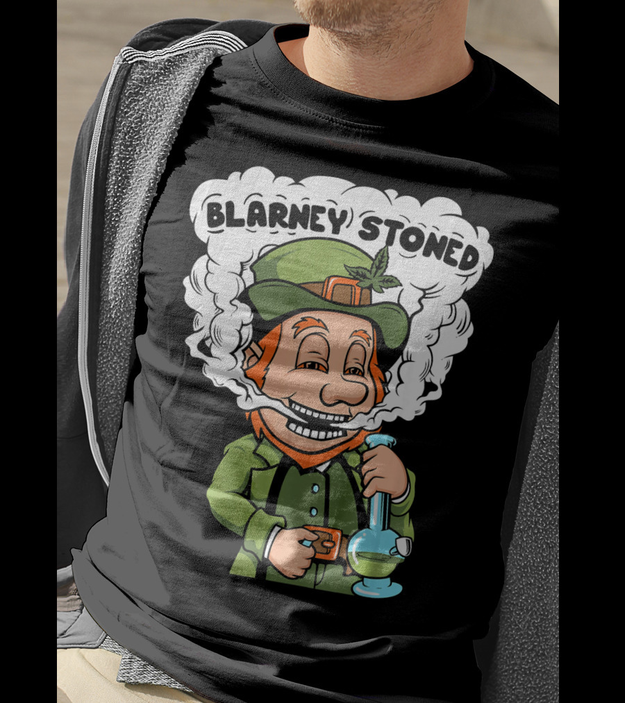 Blarney Stoned Funny Leprechaun Marijuana T-Shirt