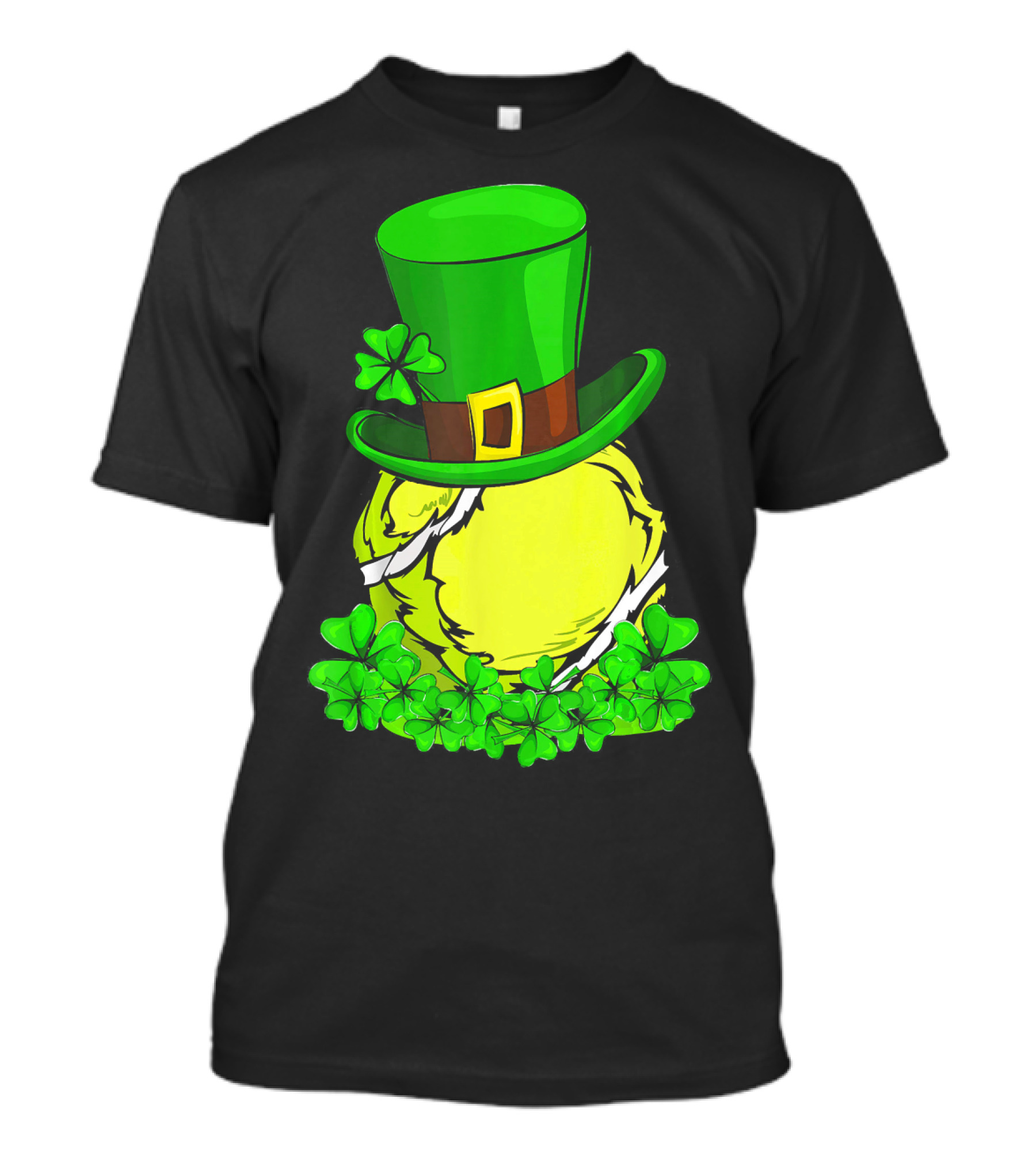 Leprechaun Hat Shamrock Tennis Ball St Patrick T-Shirt