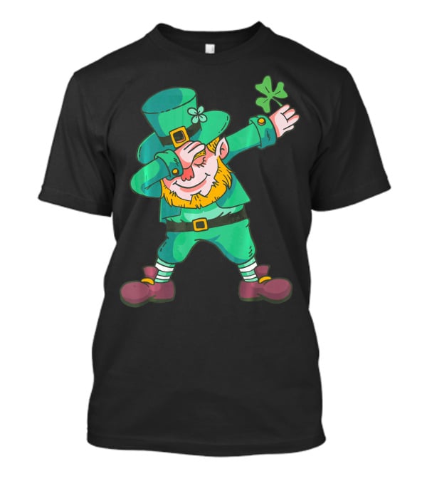 Dabbing Leprechaun Irish Shamrock T-Shirt