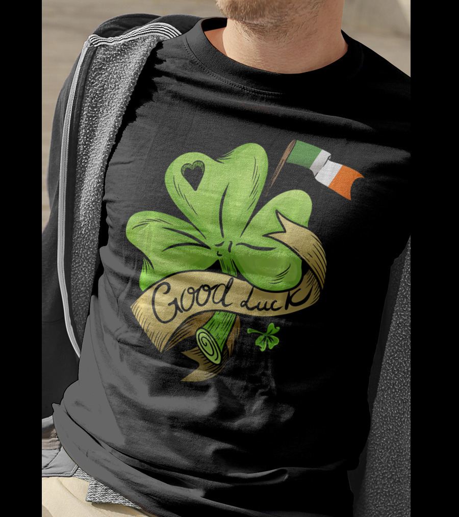 Good Luck Irish Flag Shamrock St. Patrick's T-Shirt