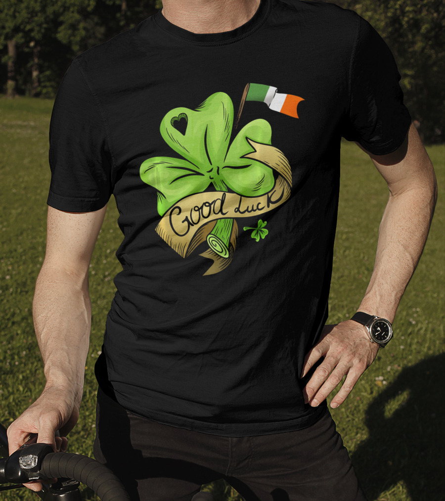 Good Luck Irish Flag Shamrock St. Patrick's T-Shirt