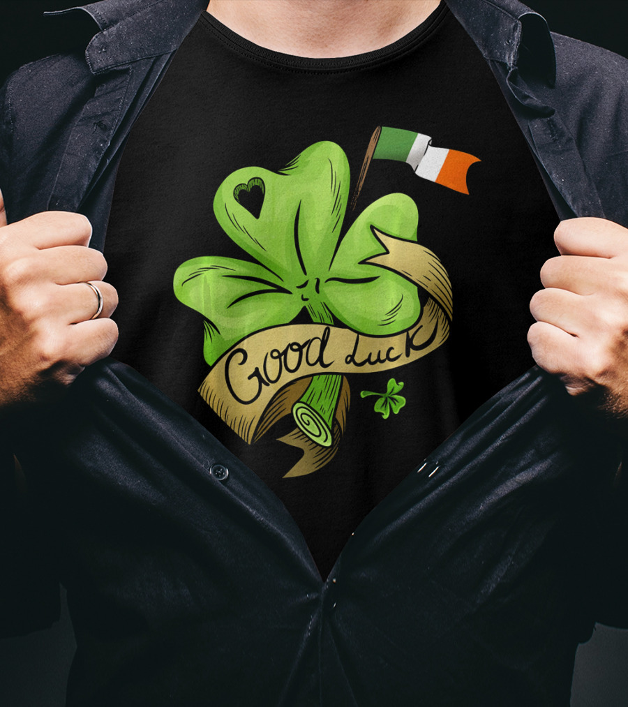 Good Luck Irish Flag Shamrock St. Patrick's T-Shirt