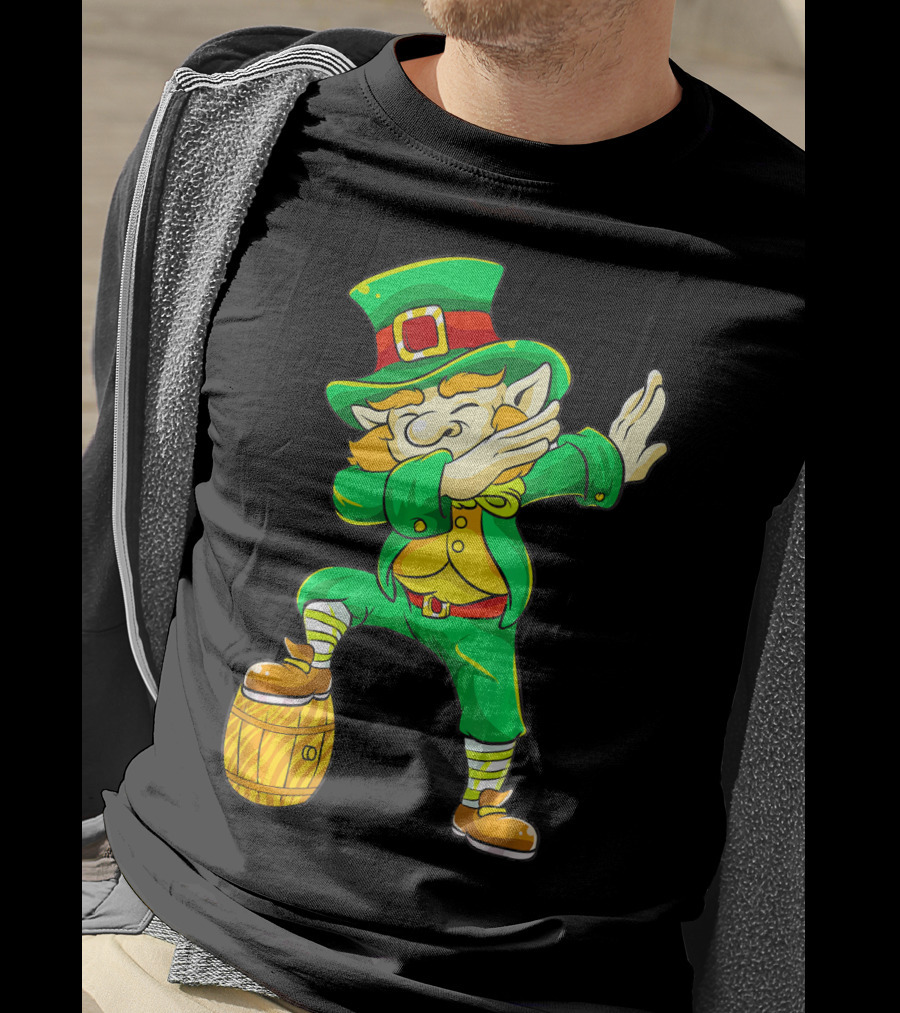 Dabbing Leprechaun Irish St Patrick's Day Beer Keg T-Shirt