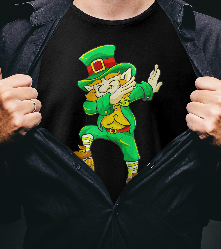 Dabbing Leprechaun Irish St Patrick's Day Beer Keg T-Shirt