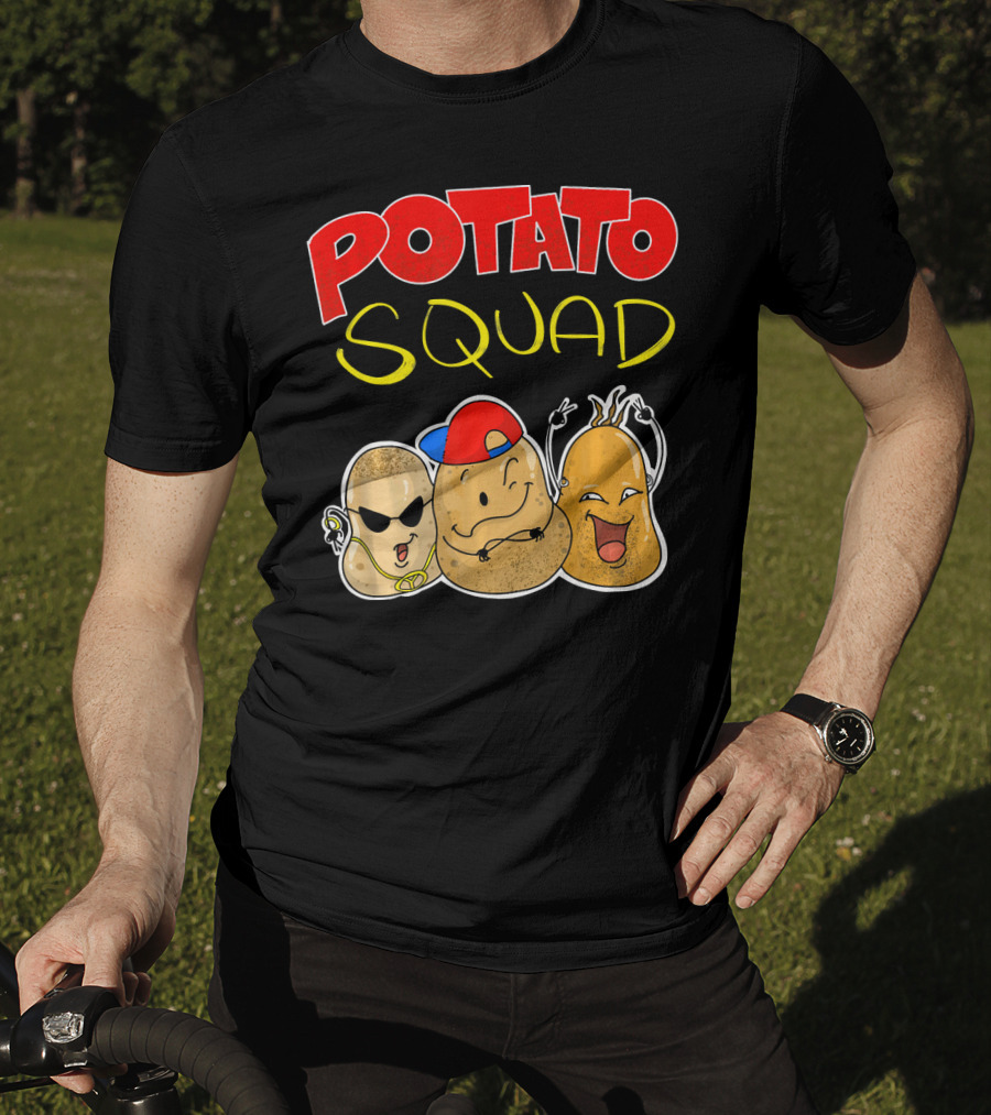 Potato Squad Cute Funny Vegetarian Crew T-Shirt