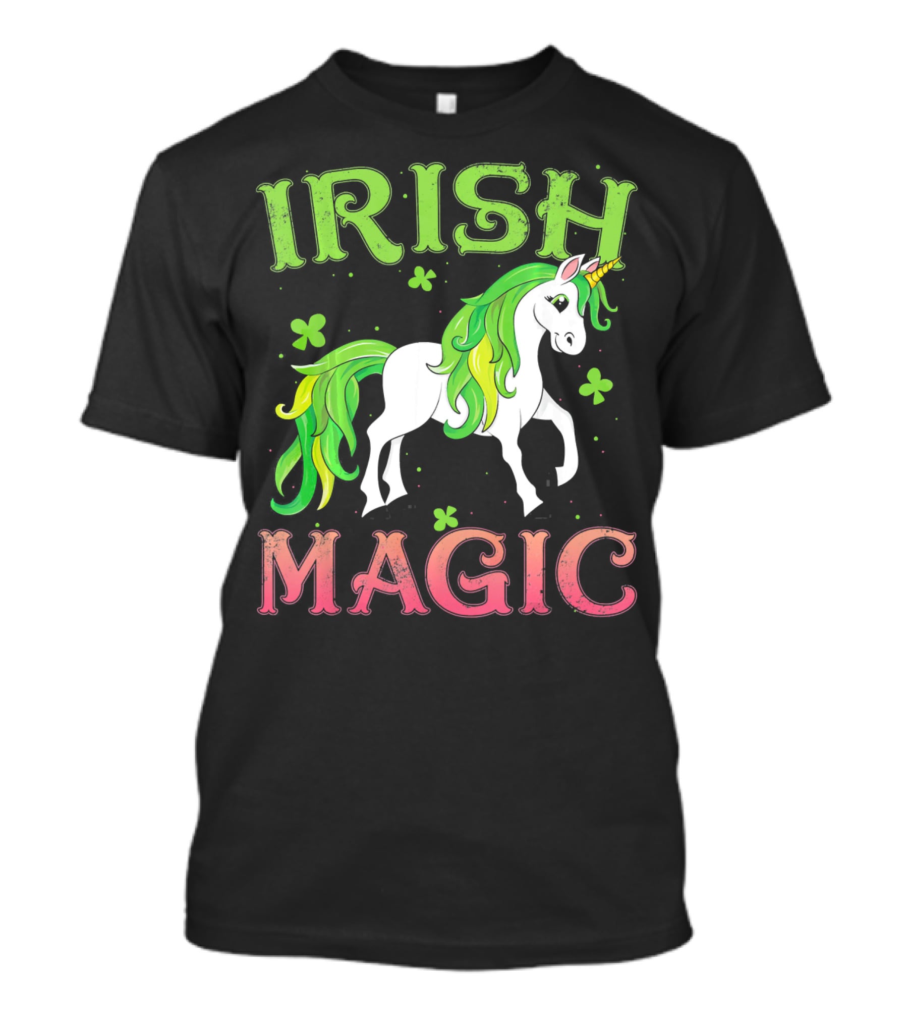 Irish Magic Unicorn Clover T-Shirt