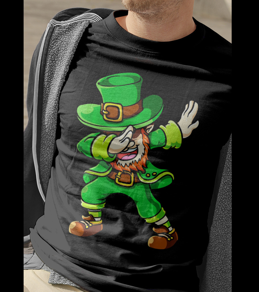 St Patricks Day Dabbing Leprechaun Irish Celebration T-Shirt
