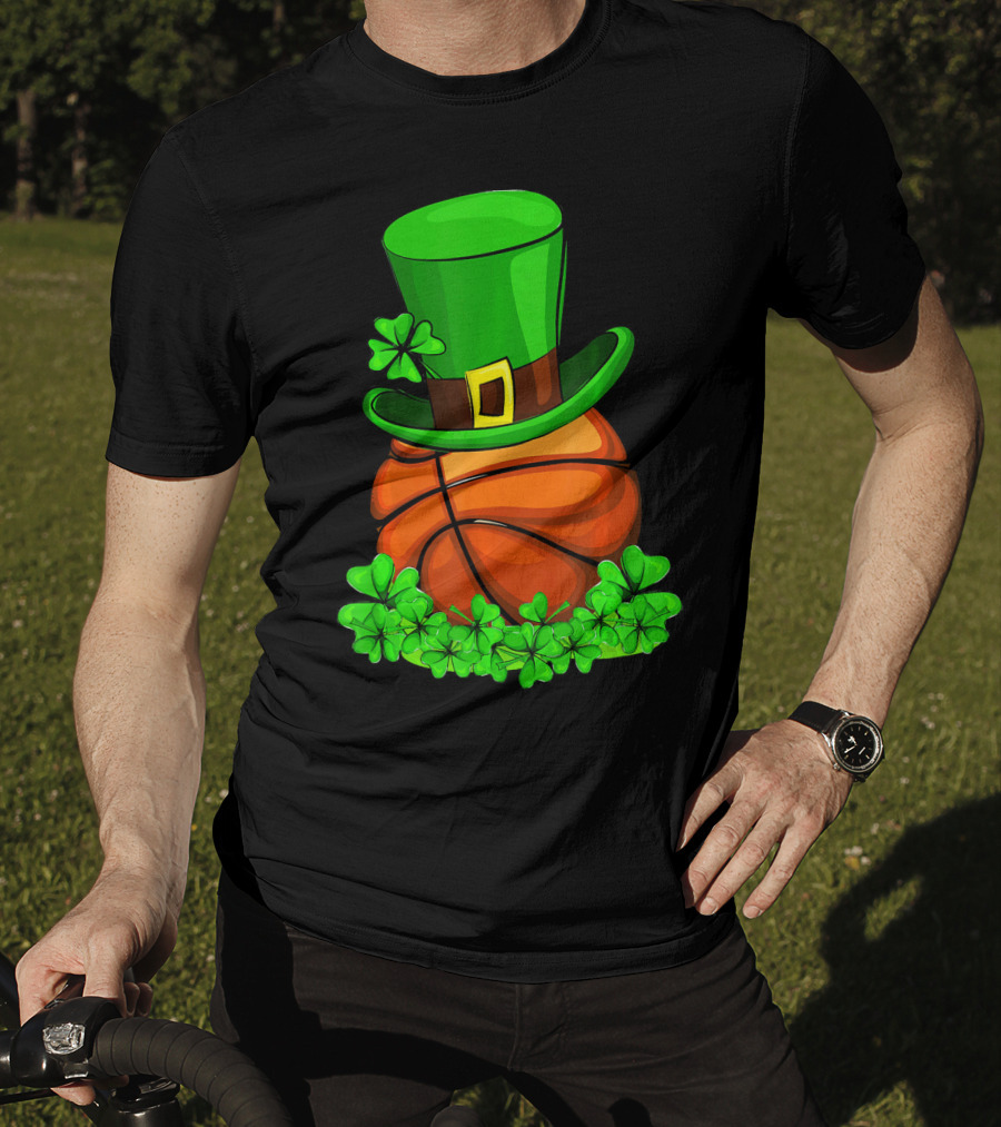 Leprechaun Hat Basketball Shamrock St. Patrick's Day T-Shirt