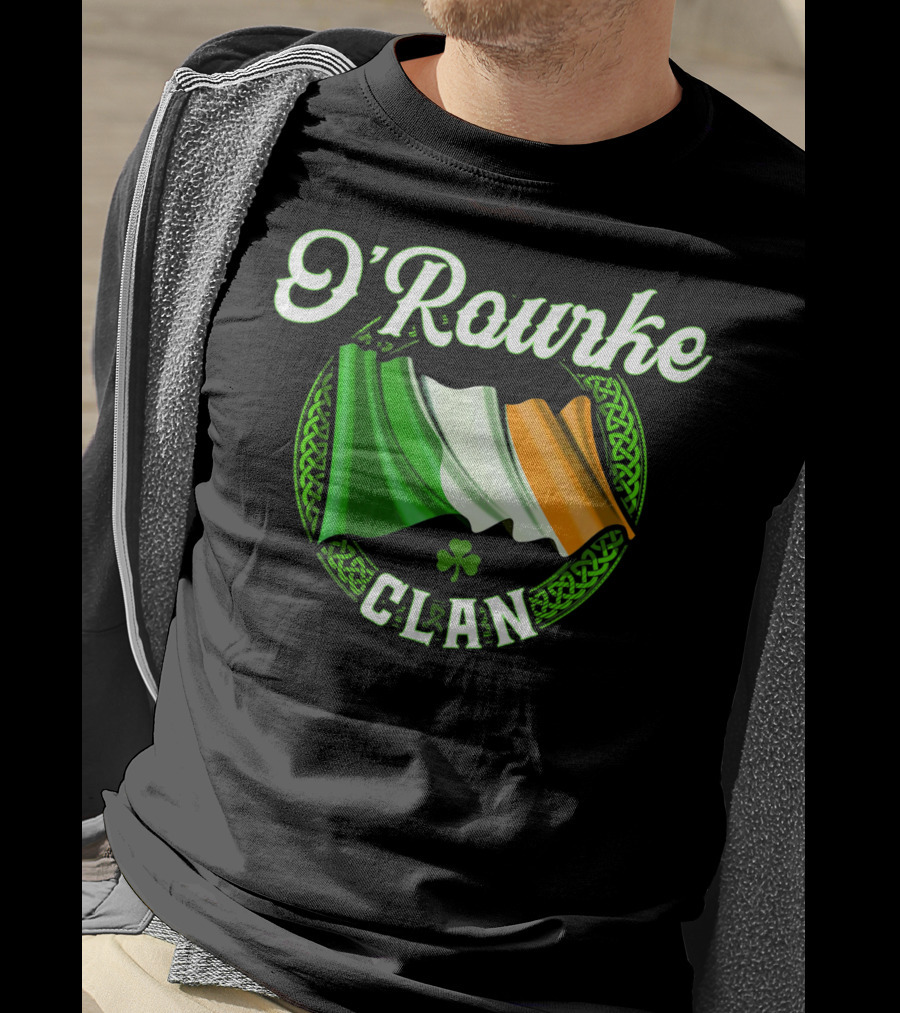 ORourke Clan Irish Flag Ireland Surname T-Shirt