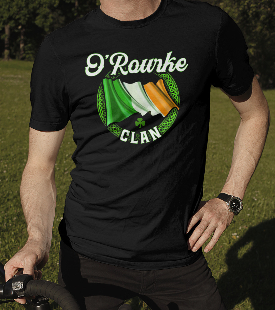ORourke Clan Irish Flag Ireland Surname T-Shirt