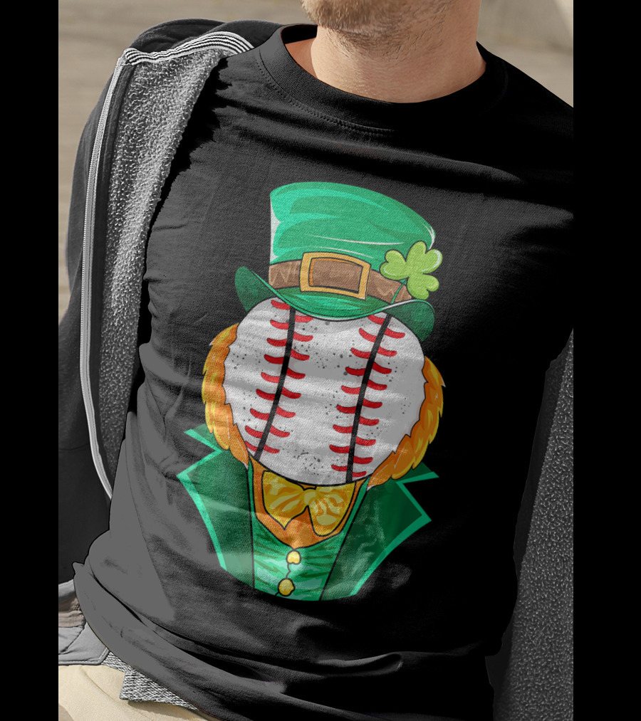 Irish Leprechaun Baseball St Patricks Day T-Shirt