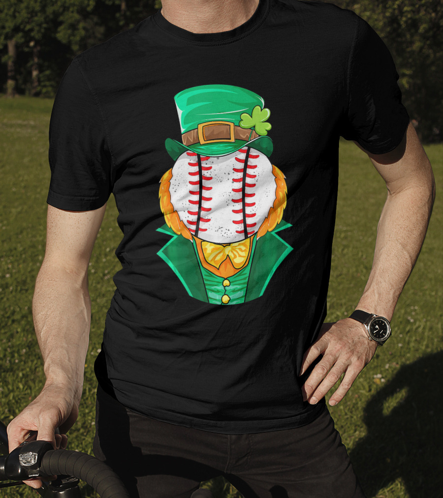 Irish Leprechaun Baseball St Patricks Day T-Shirt