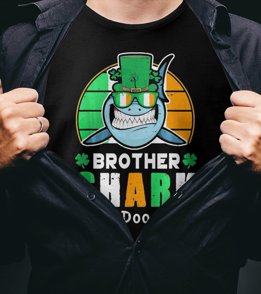 Brother Shark Doo Doo Doo Irish Ireland St Patricks T-Shirt