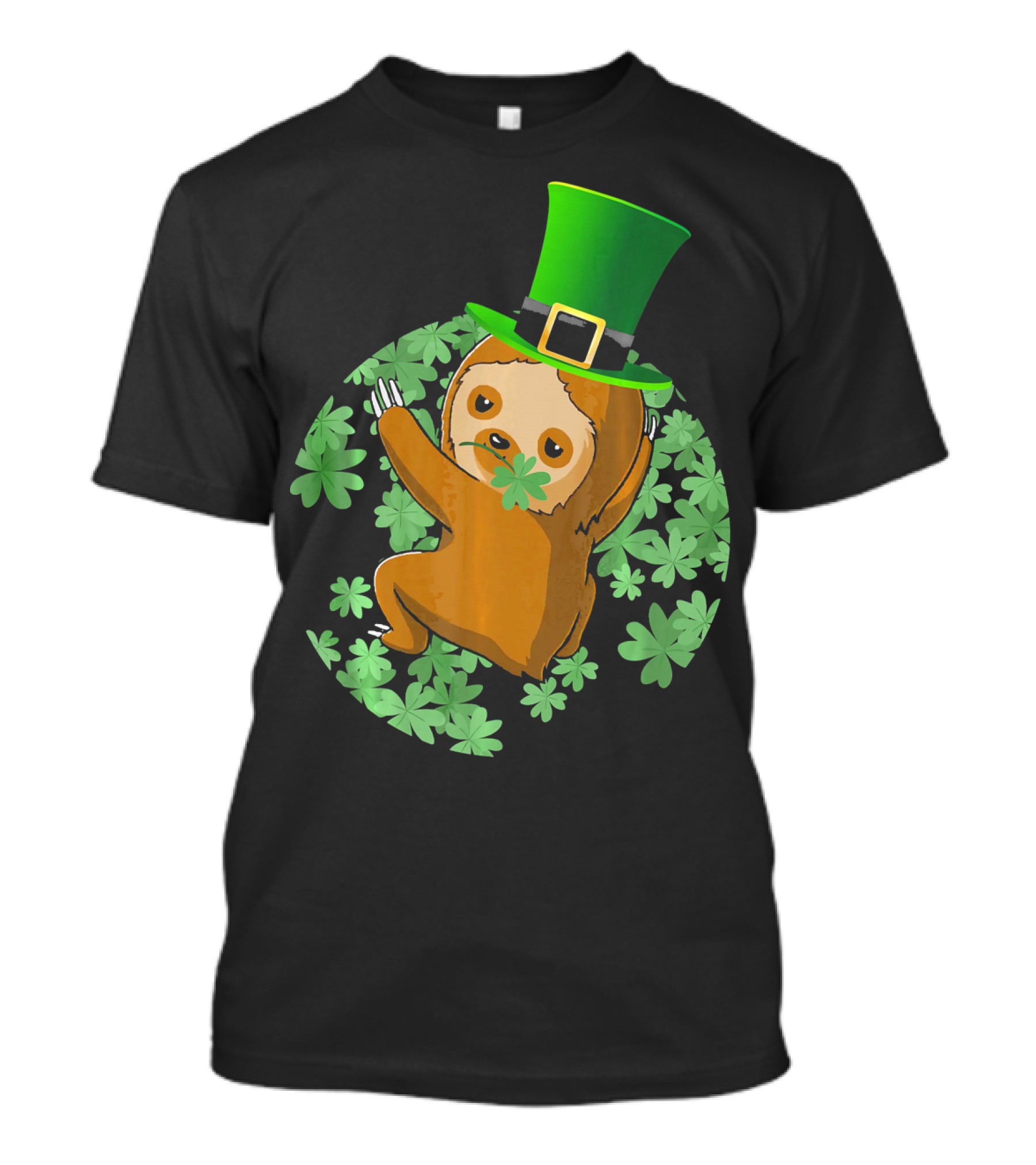 Leprechaun Hat Sloth Shamrock T-Shirt