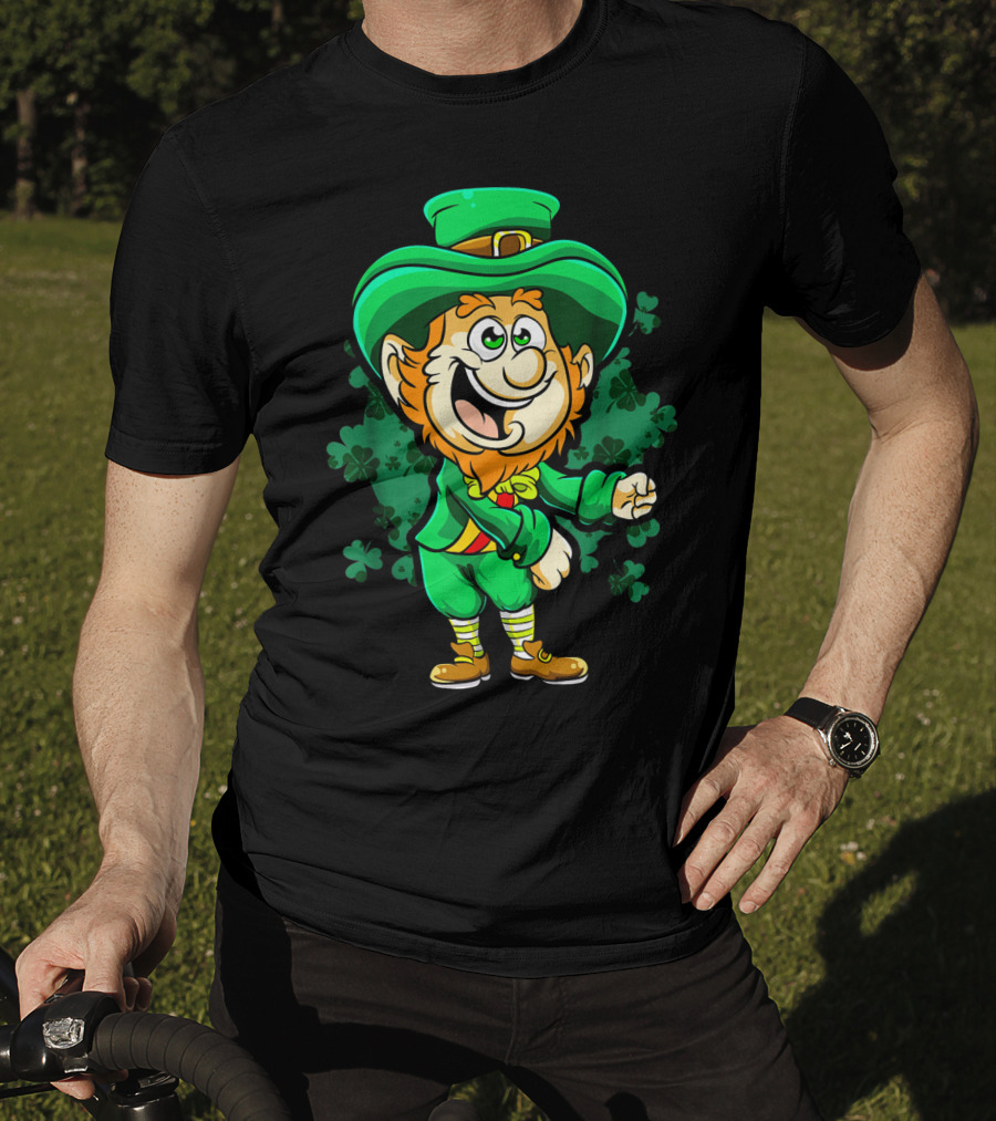 Leprechaun Floss Dance With Shamrocks For St Patricks Day T-Shirt