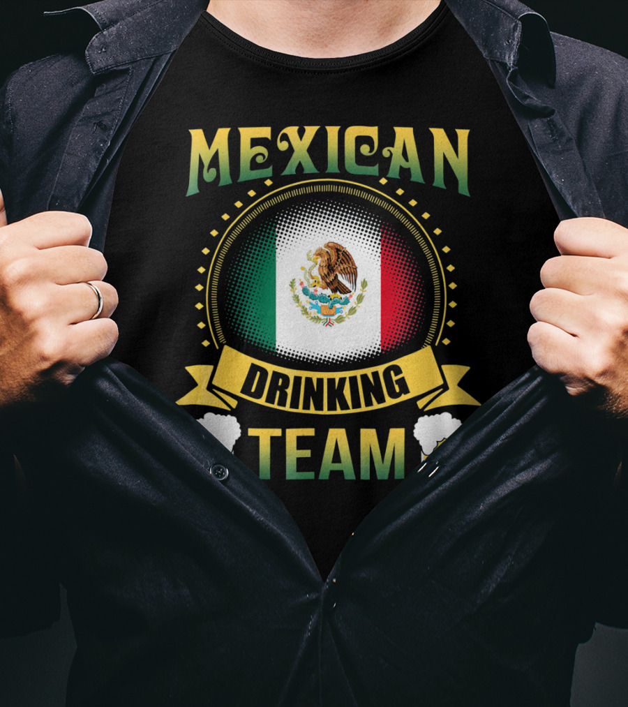 Mexican Drinking Team Patricks Day Flag And Beer Mug T-Shirt