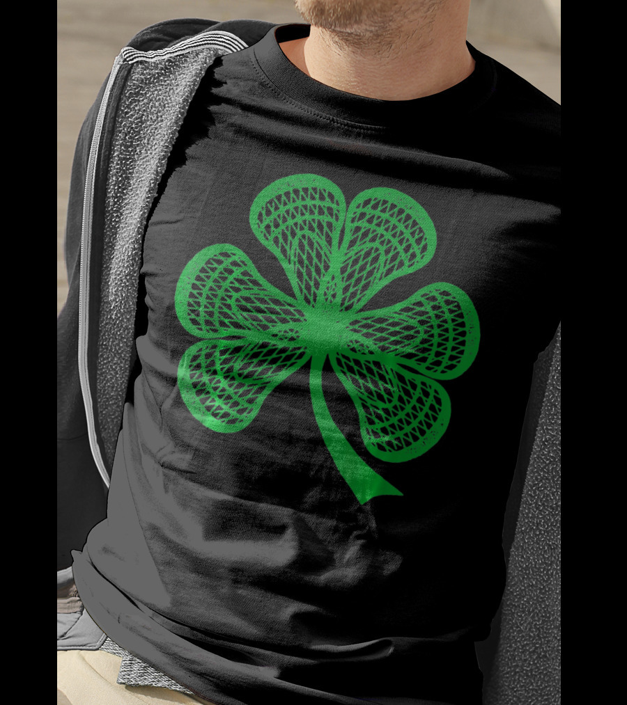 Shamrock Lacrosse Lucky Green Clover T-Shirt