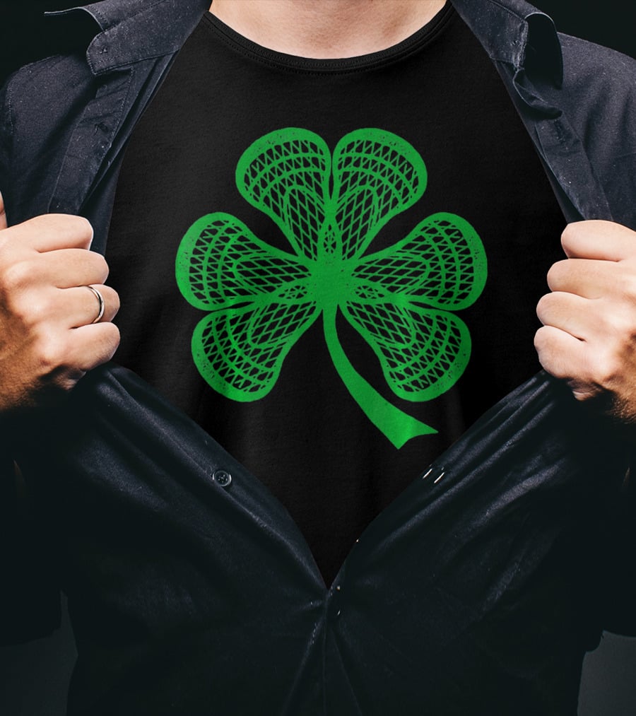 Shamrock Lacrosse Lucky Green Clover T-Shirt